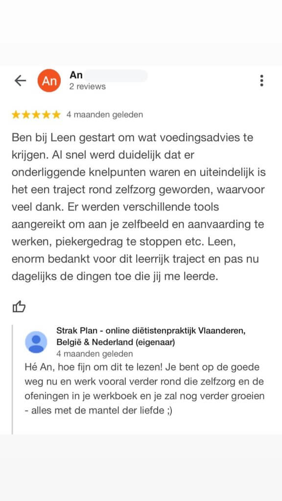 Review Strak Plan online diëtisten